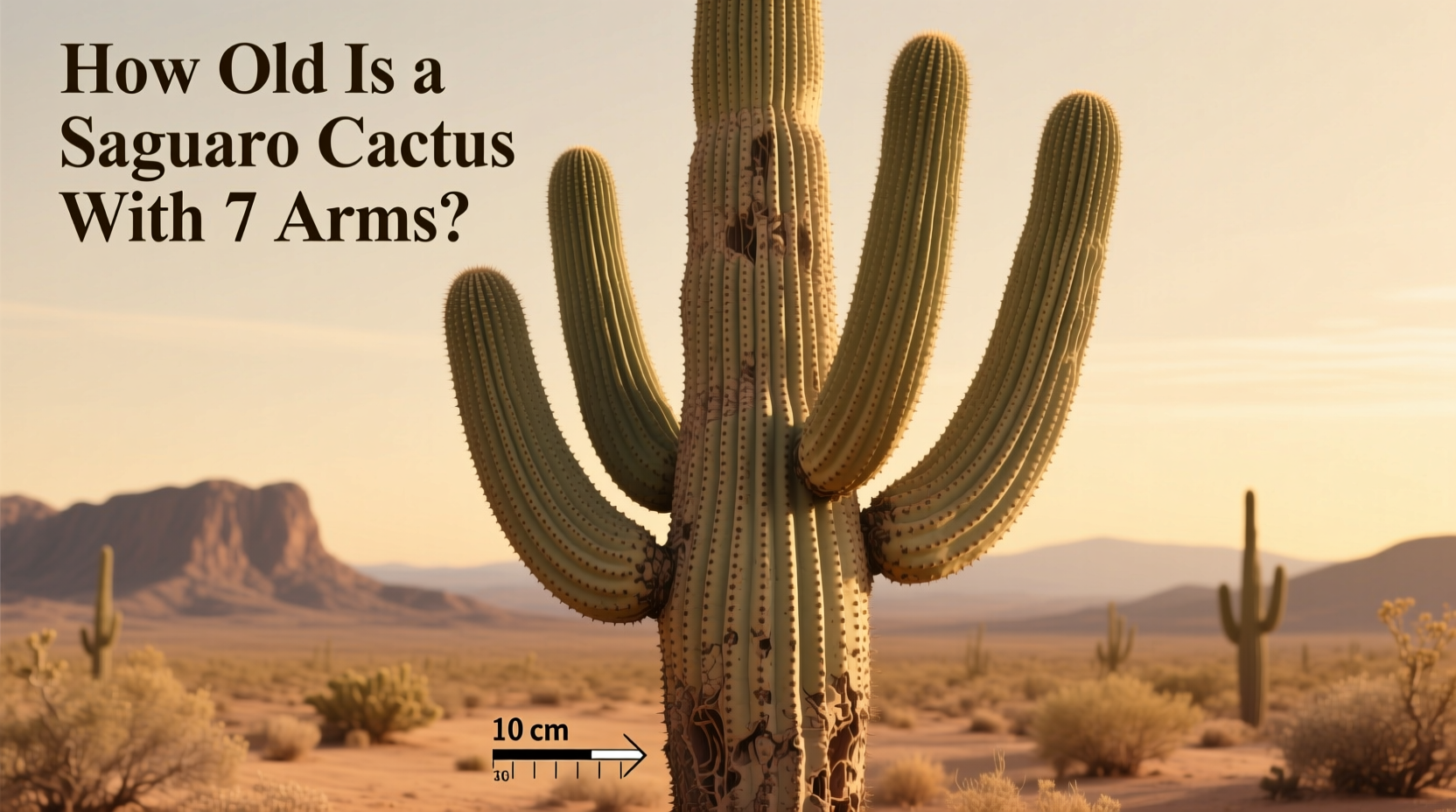 How Old Is a Saguaro Cactus With 7 Arms?