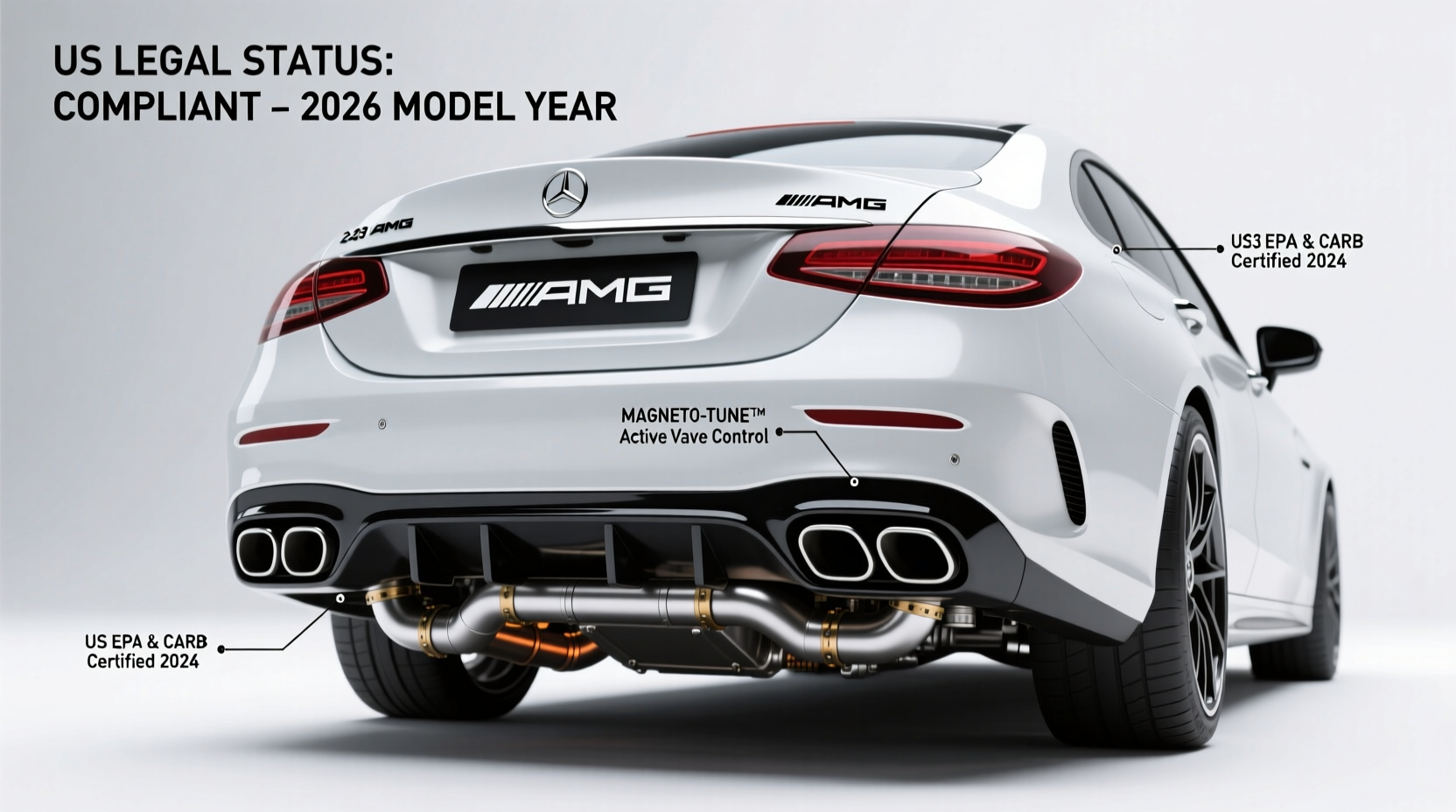 c43 amg exhaust us legal 2026
