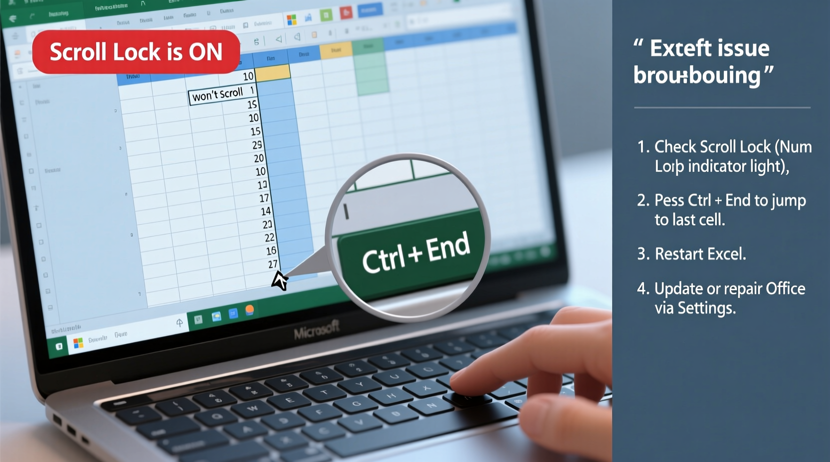 excel wont scroll fix scrolling issues in microsoft excel