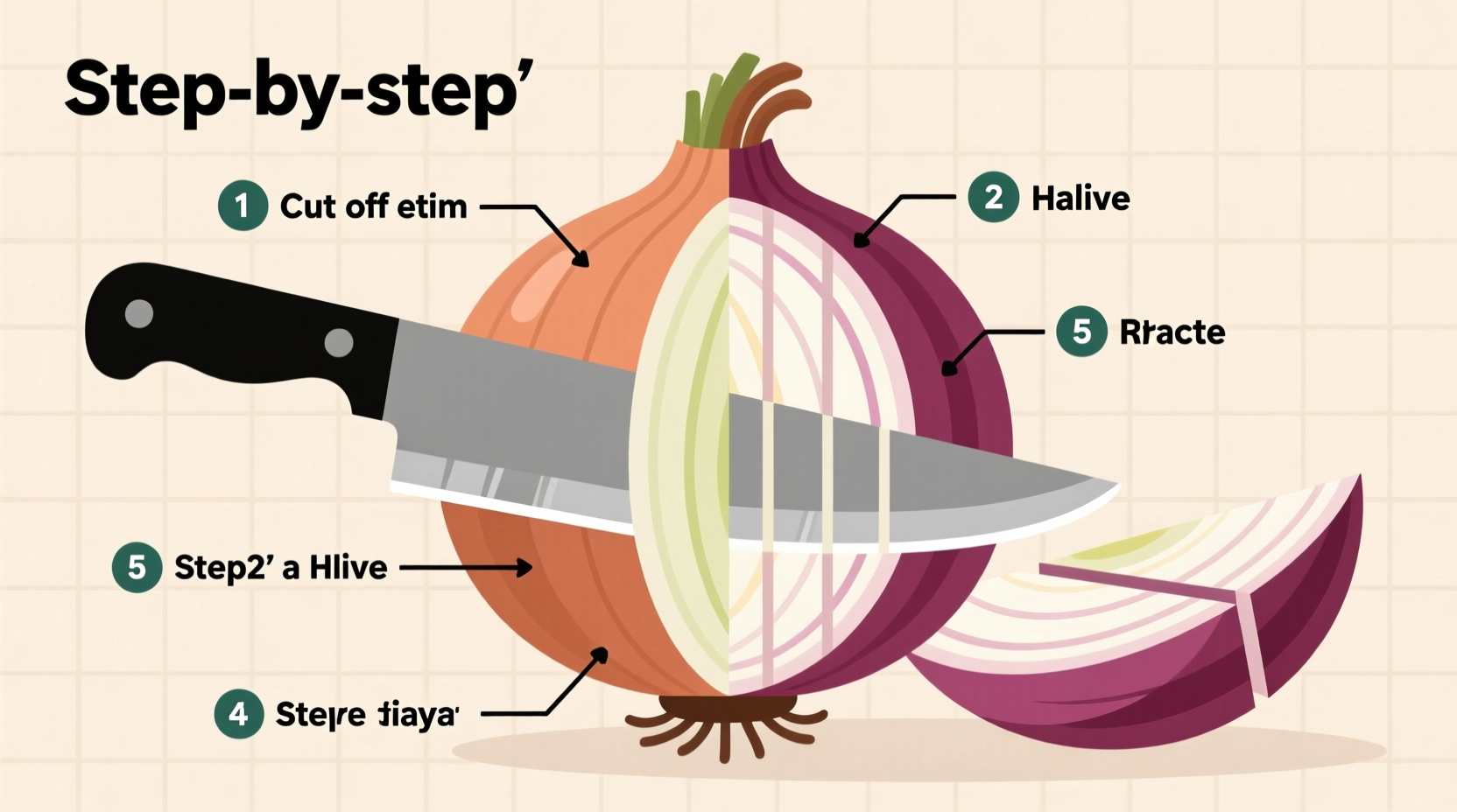how to cut an onion diagram