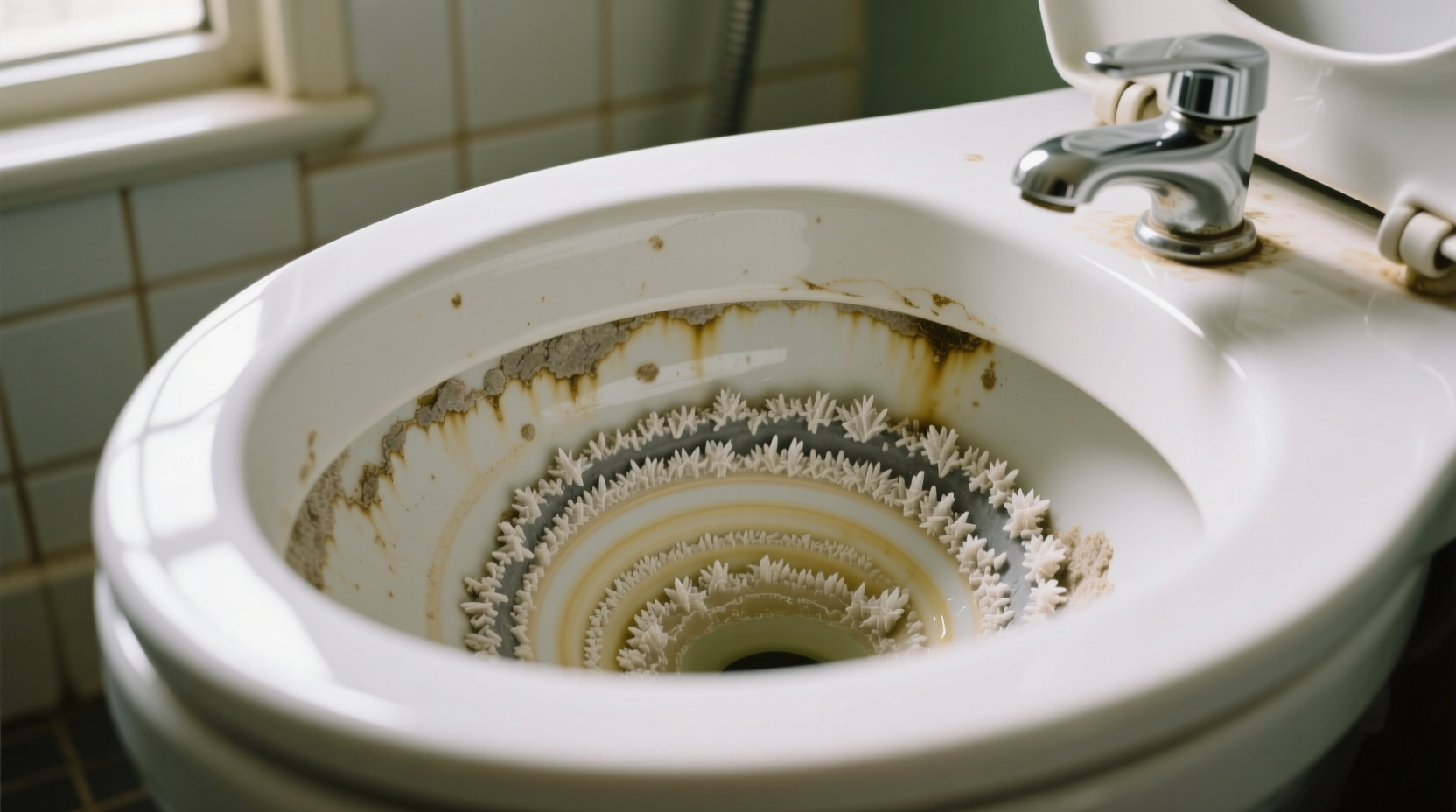 hard water stains in toilet