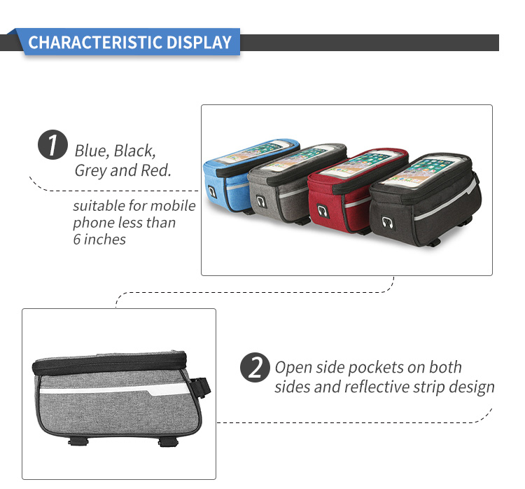 Rain Proof Saddle Bag with Cell Phone Pocket