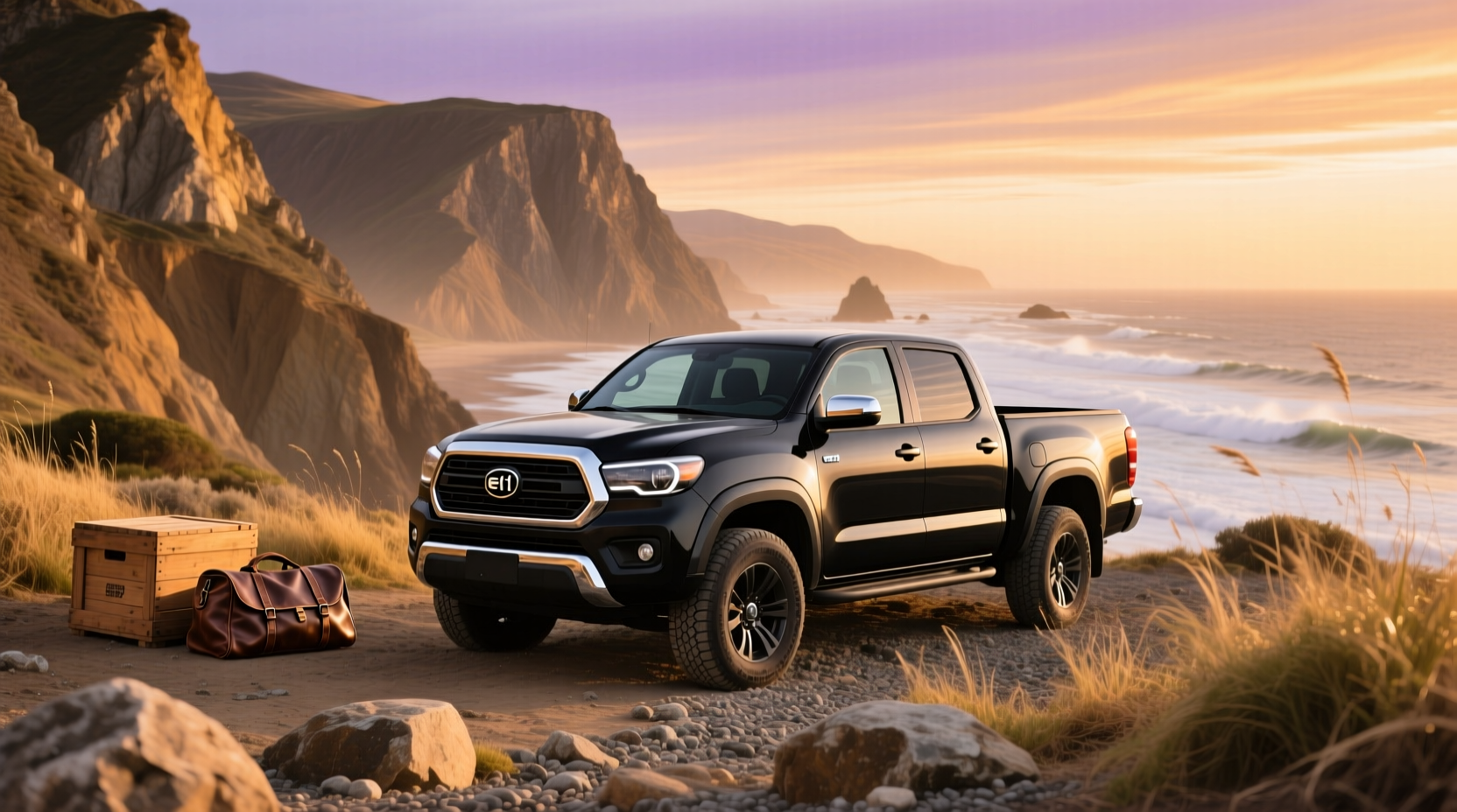 EdisonFuture EF1-T electric pickup truck parked on paved road