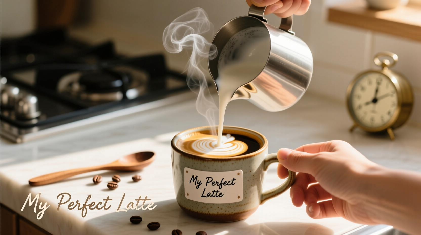 mastering the perfect latte at home step by step guide to making lattes in a ceramic coffee mug