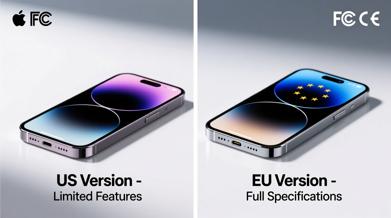 buying an iphone 14 is the us version crippled compared to the eu model