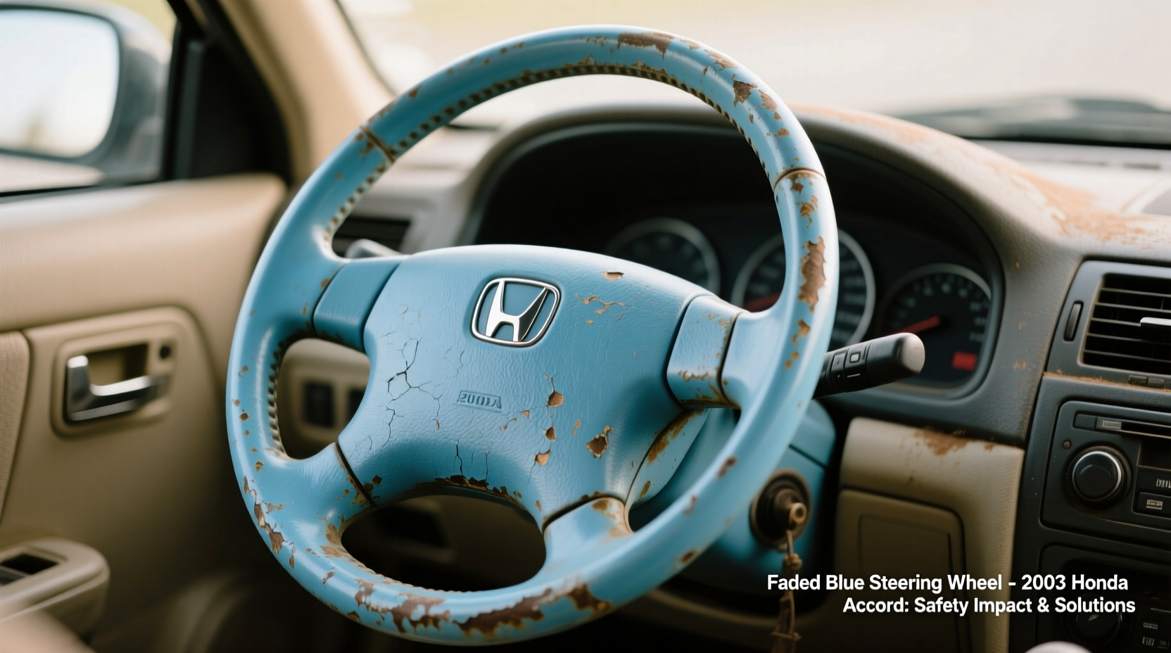 faded blue steering wheel accord 2003 safety