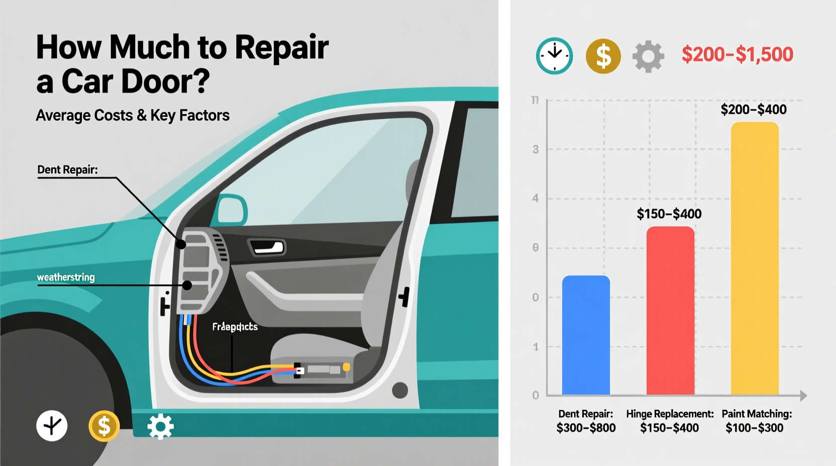 how much to repair a car door