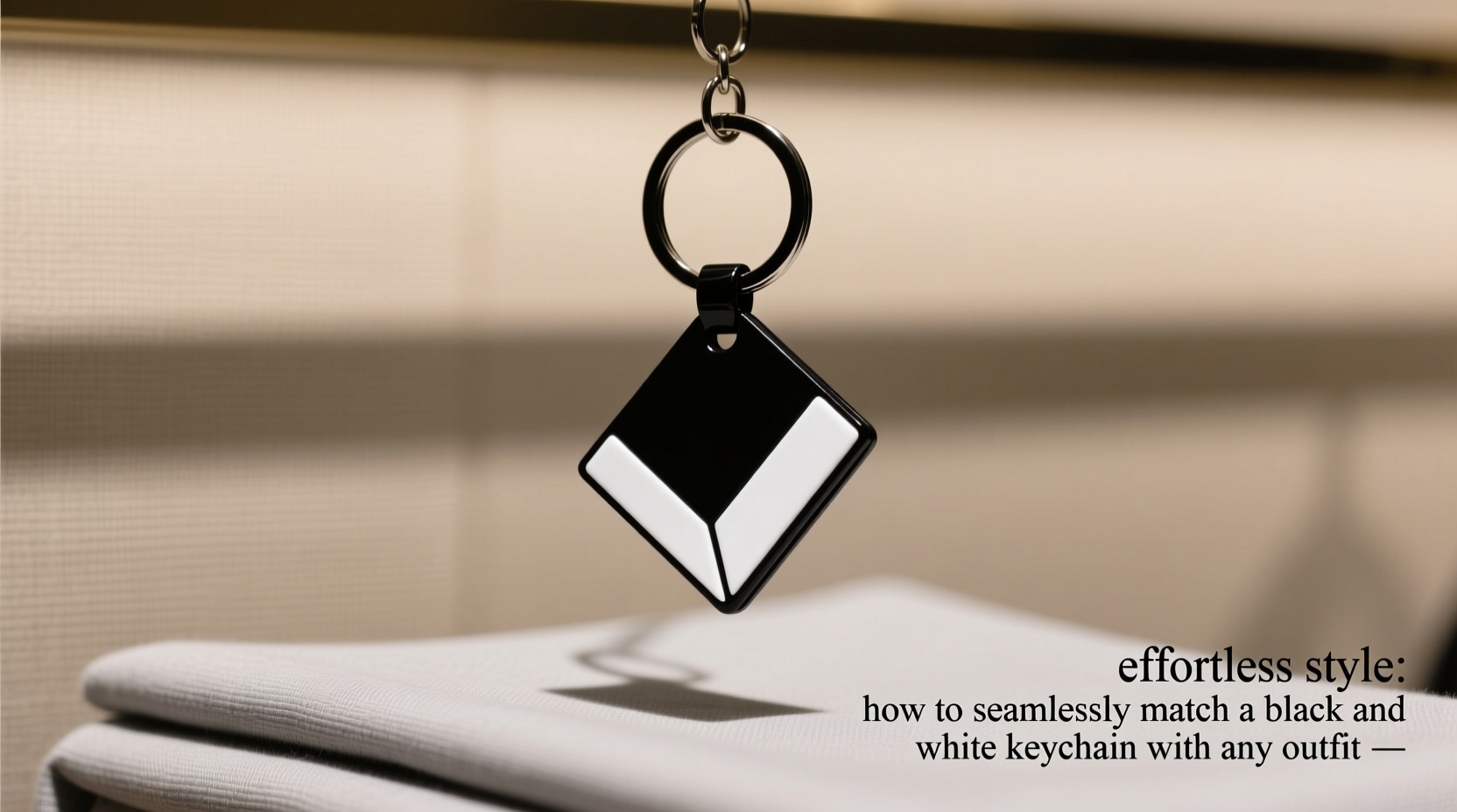 effortless style how to seamlessly match a black and white keychain with any outfit