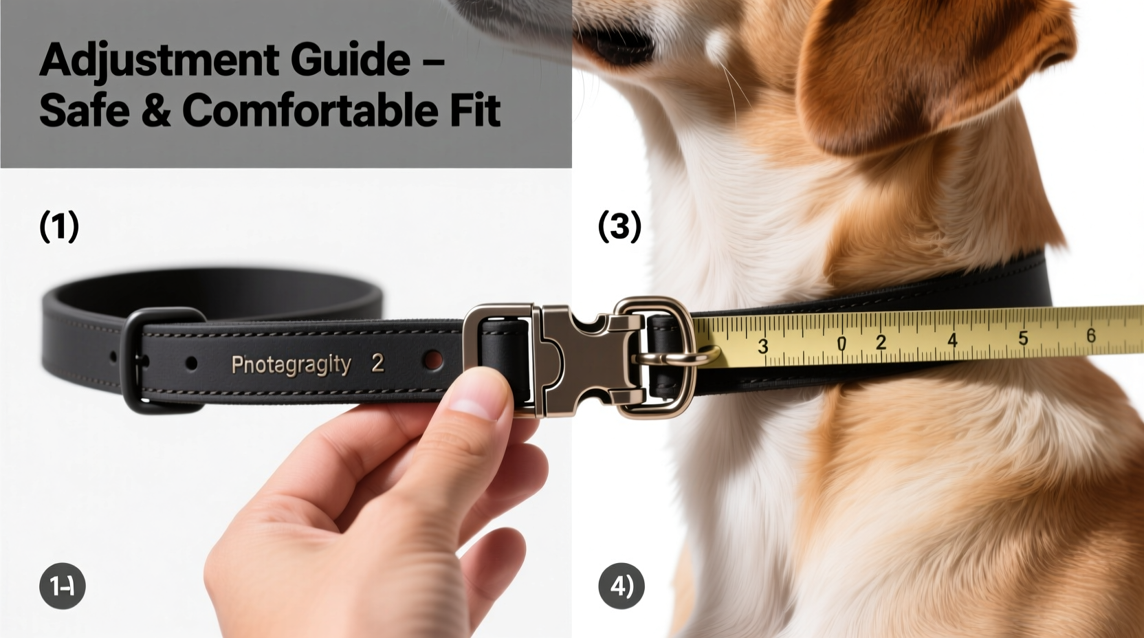 step by step guide to adjusting a metal buckle dog collar for comfort and safety
