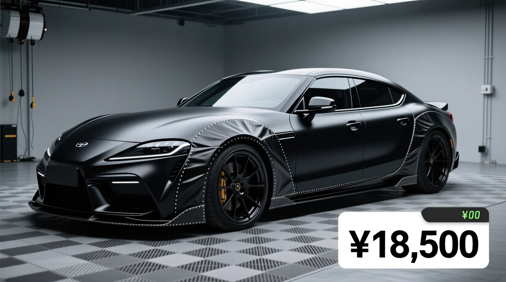 how much does a matte black car wrap cost