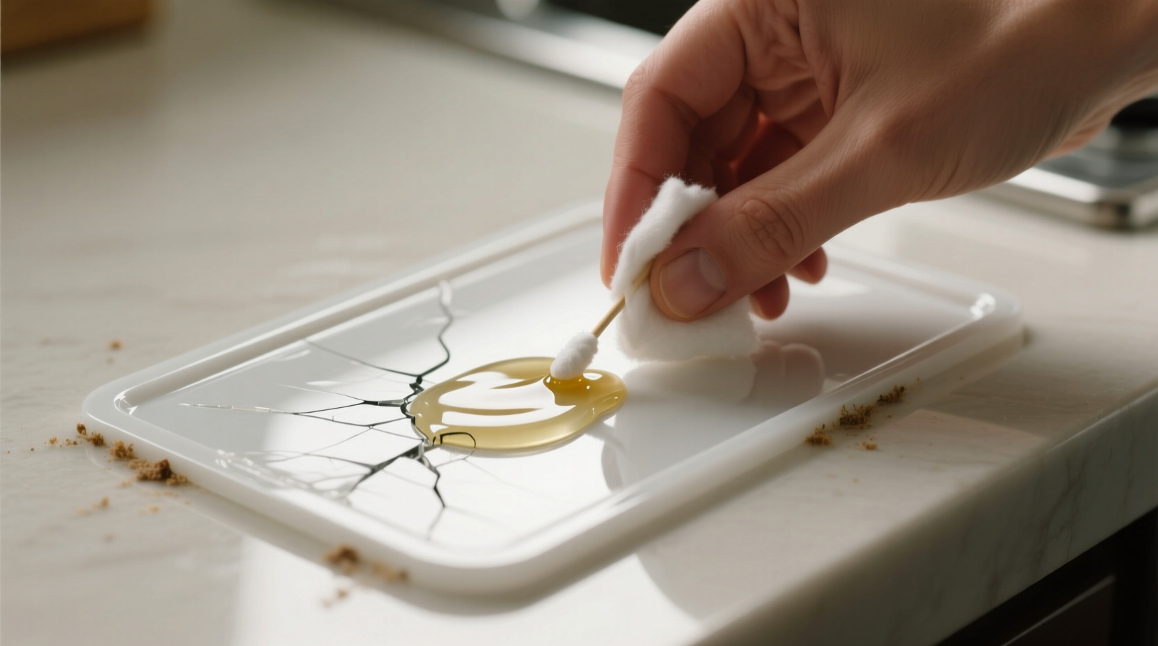 how to get super glue off plastic