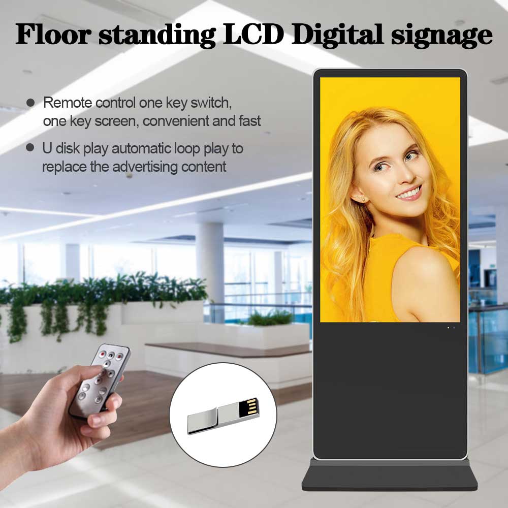 Shopping Mall Lcd Display Floor Standing Digital Signage Totem 43 49 55 Inch Indoor