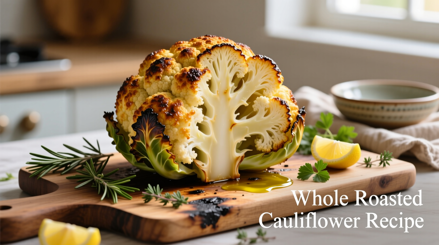 Perfect Whole Roasted Cauliflower Recipe in 45 Minutes