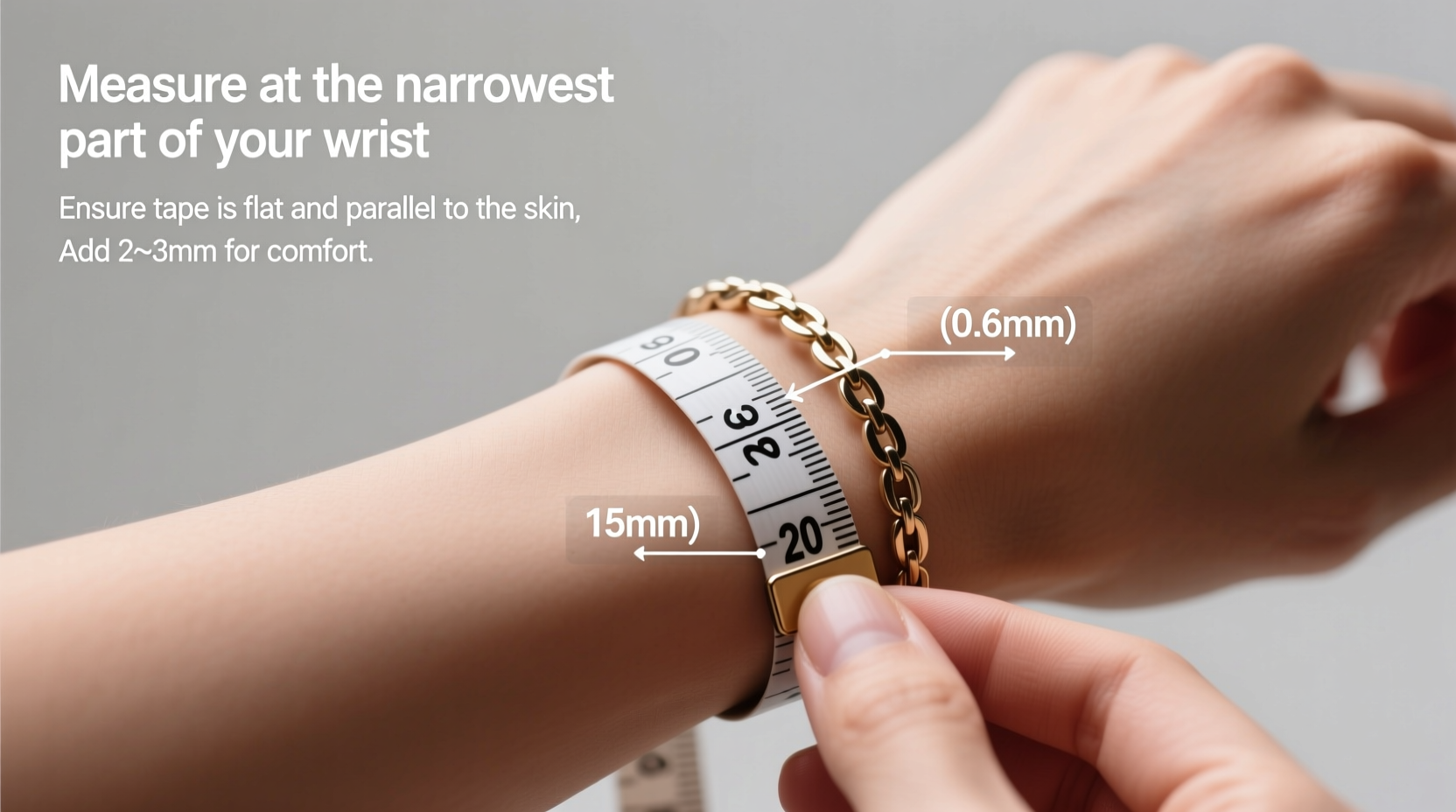 step by step guide to measuring your wrist for a 15mm cuban link bracelet fit