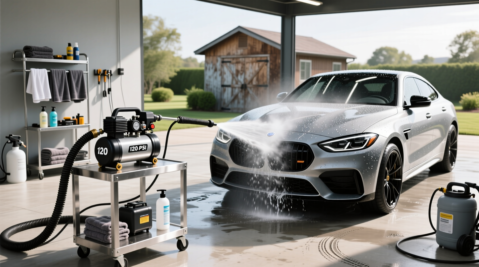 How to choose car washing water compressors,What PSI air compressor do I need for car detailing?