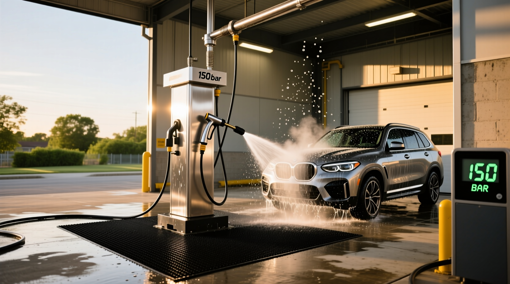 150 bar pressure safe for car wash 