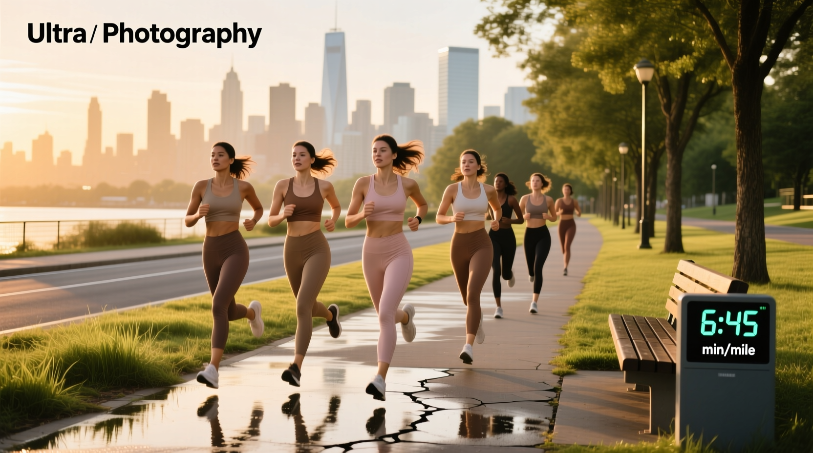 average mile run time for women