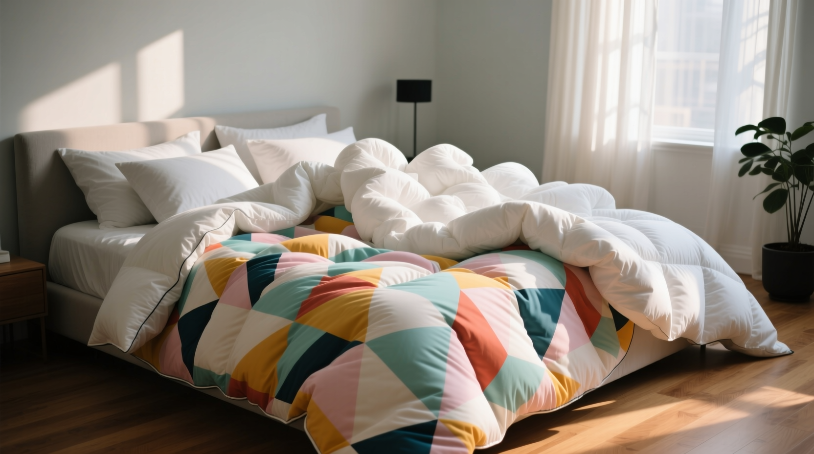 mismatch your duvet cover for the fluffiest bed