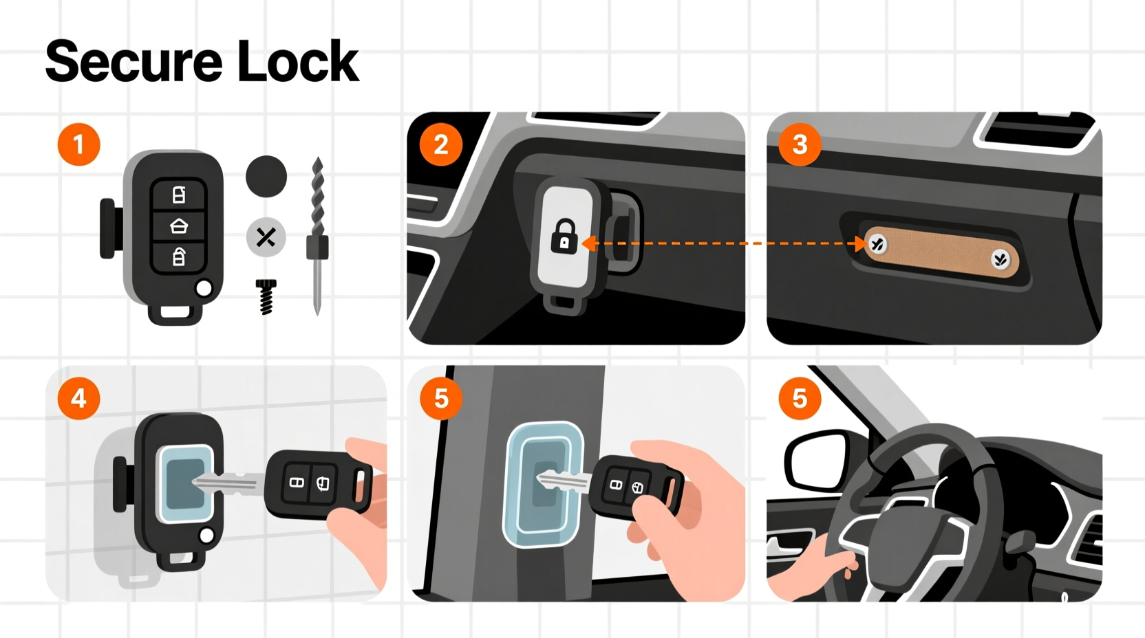 step by step guide to installing a universal car case key holder for secure and convenient access