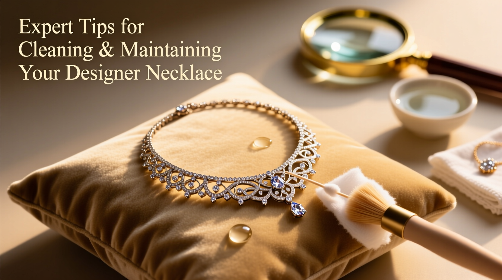 expert tips for cleaning and maintaining your designer necklace to keep it sparkling