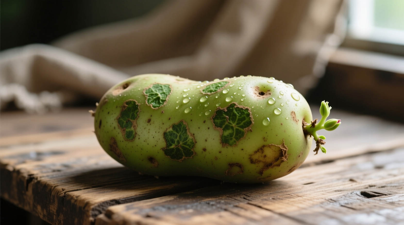 potato turning green