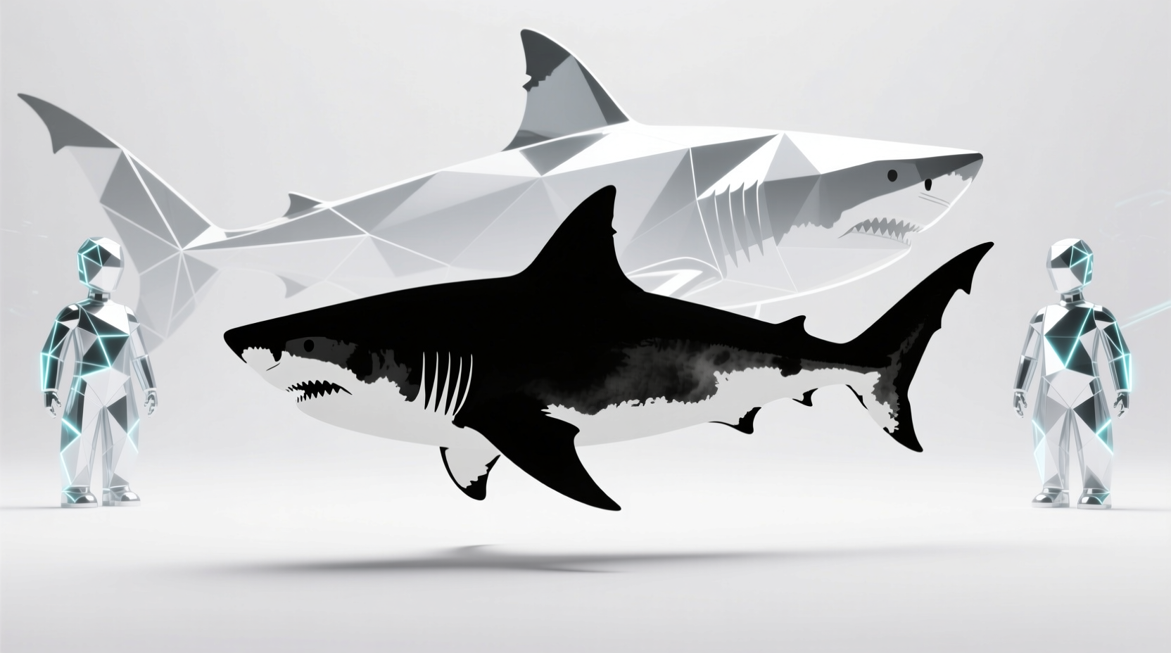 ai shark figurines are taking over or is abstract shark art still king