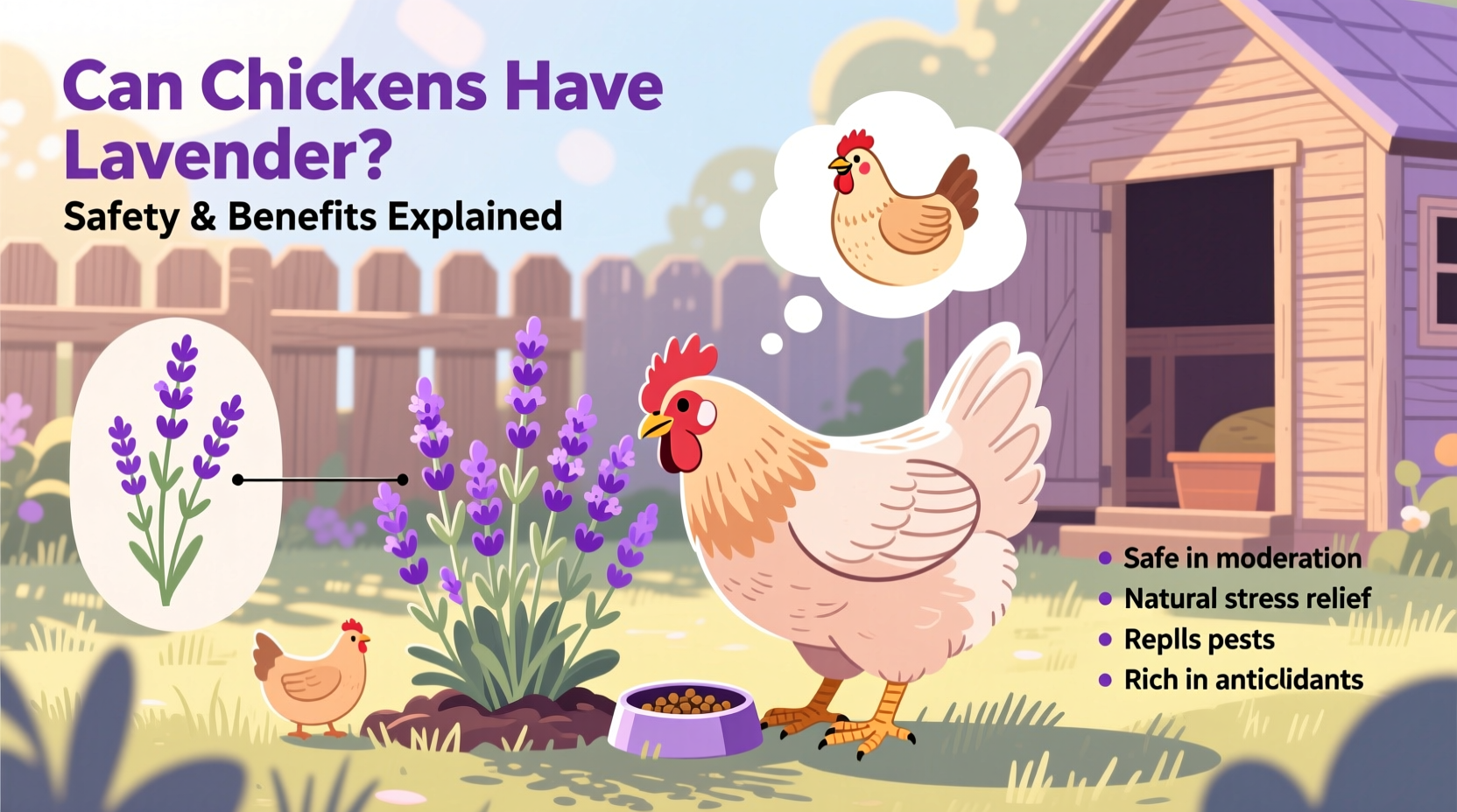 can chickens have lavender