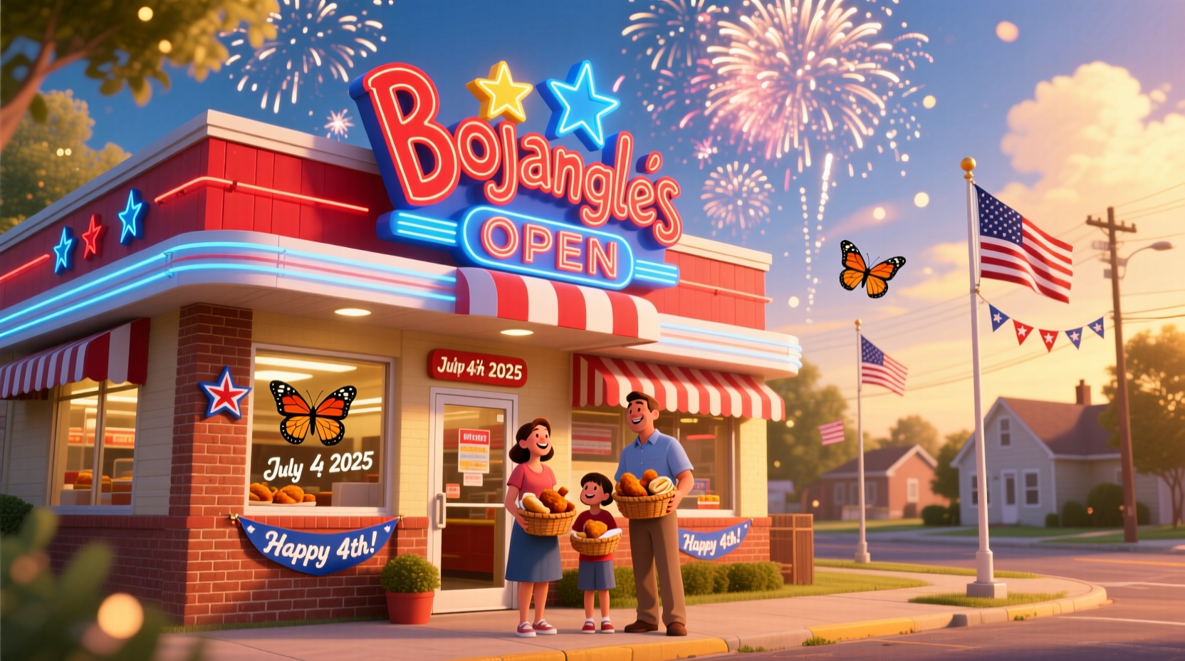 is bojangles open on 4th of july