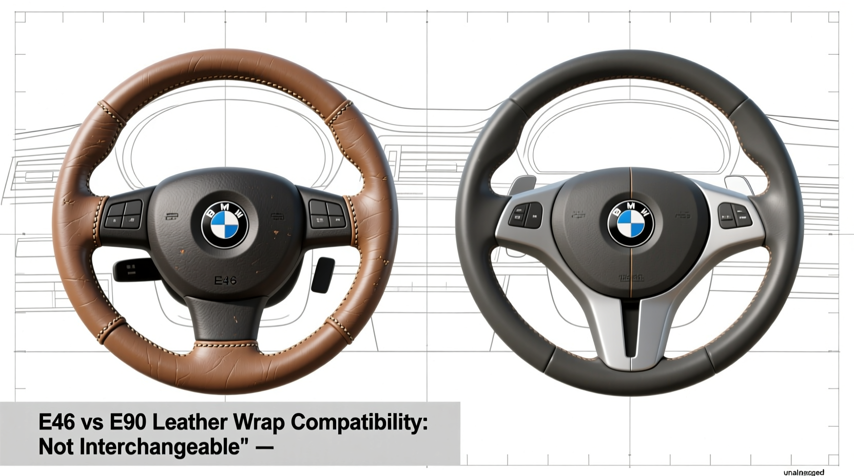 e46 vs e90 leather wrap compatibility