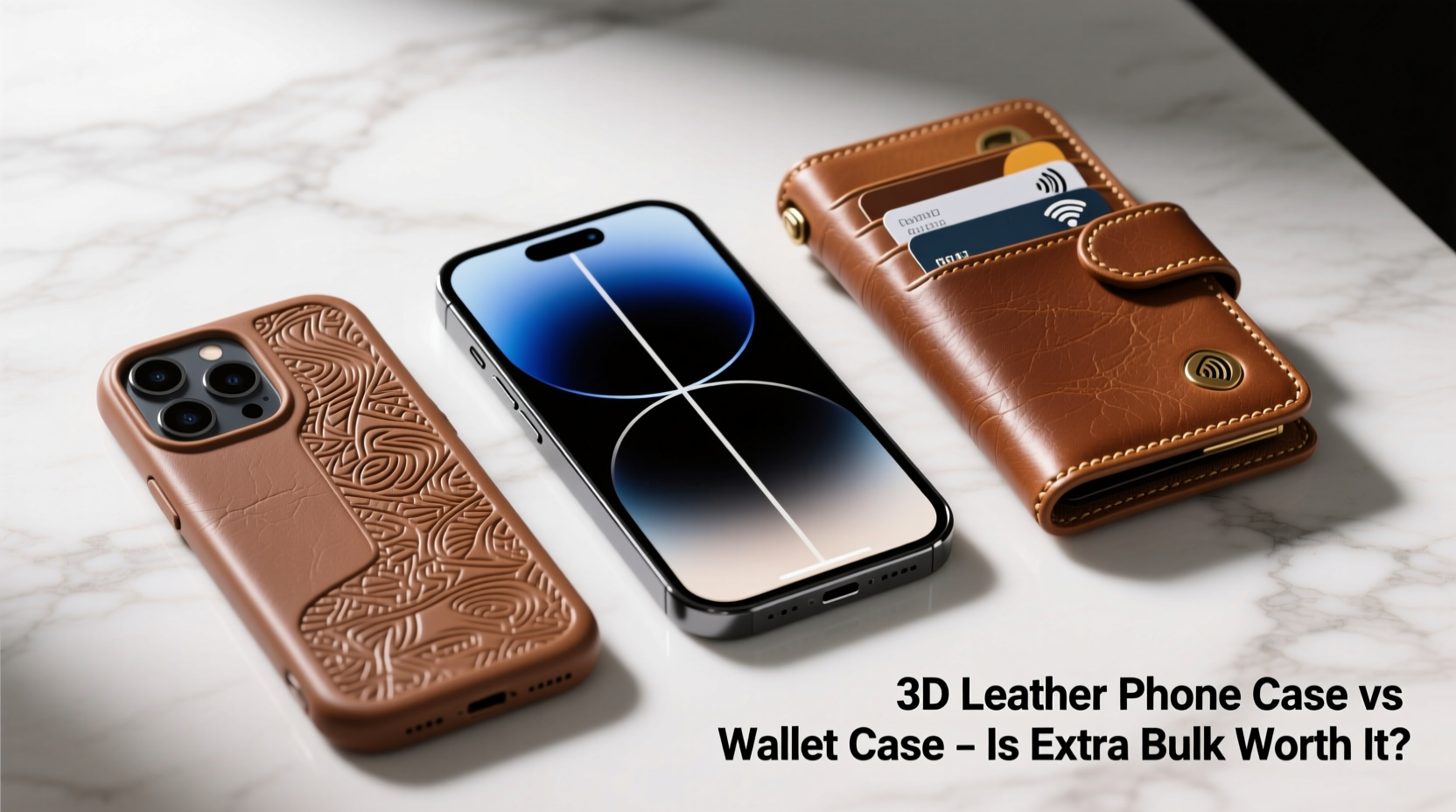 3d leather phone case vs wallet case is the extra bulk worth it