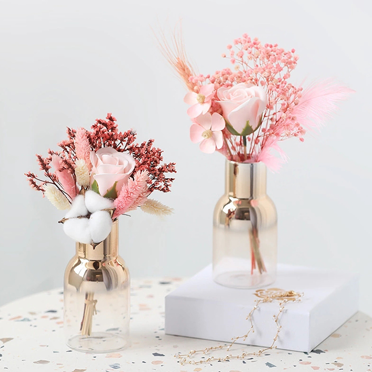 Wholesale western style glass vase bulk For Bedroom Office Balcony Flower Stand For Home Decor