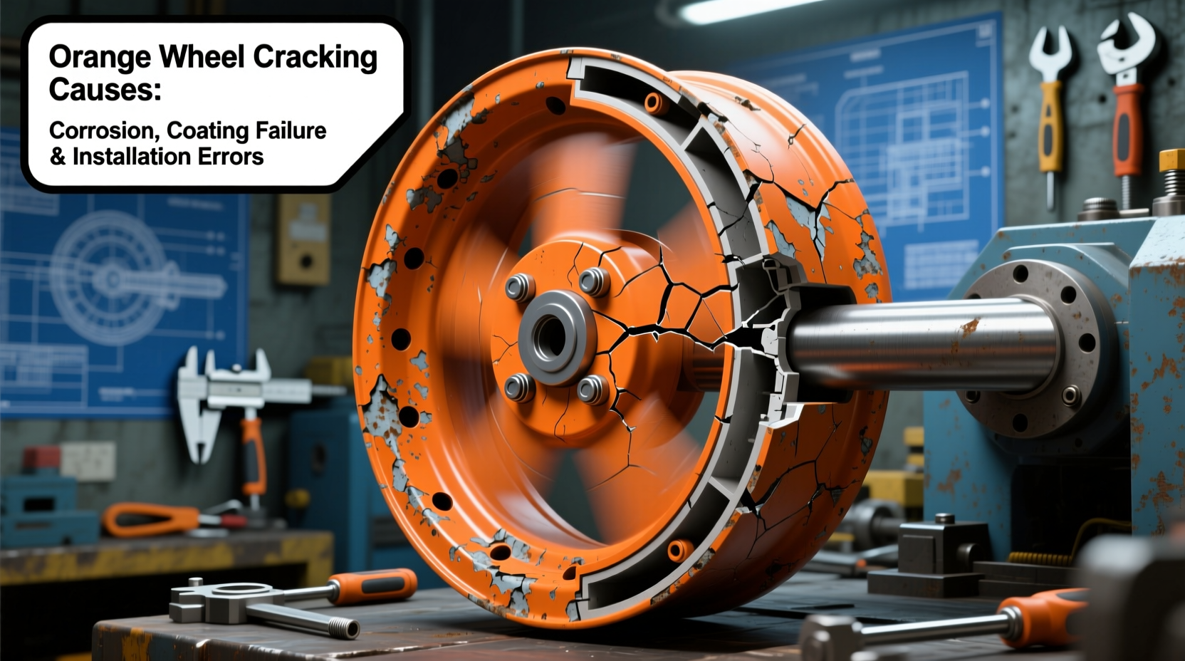 orange wheel cracking reasons