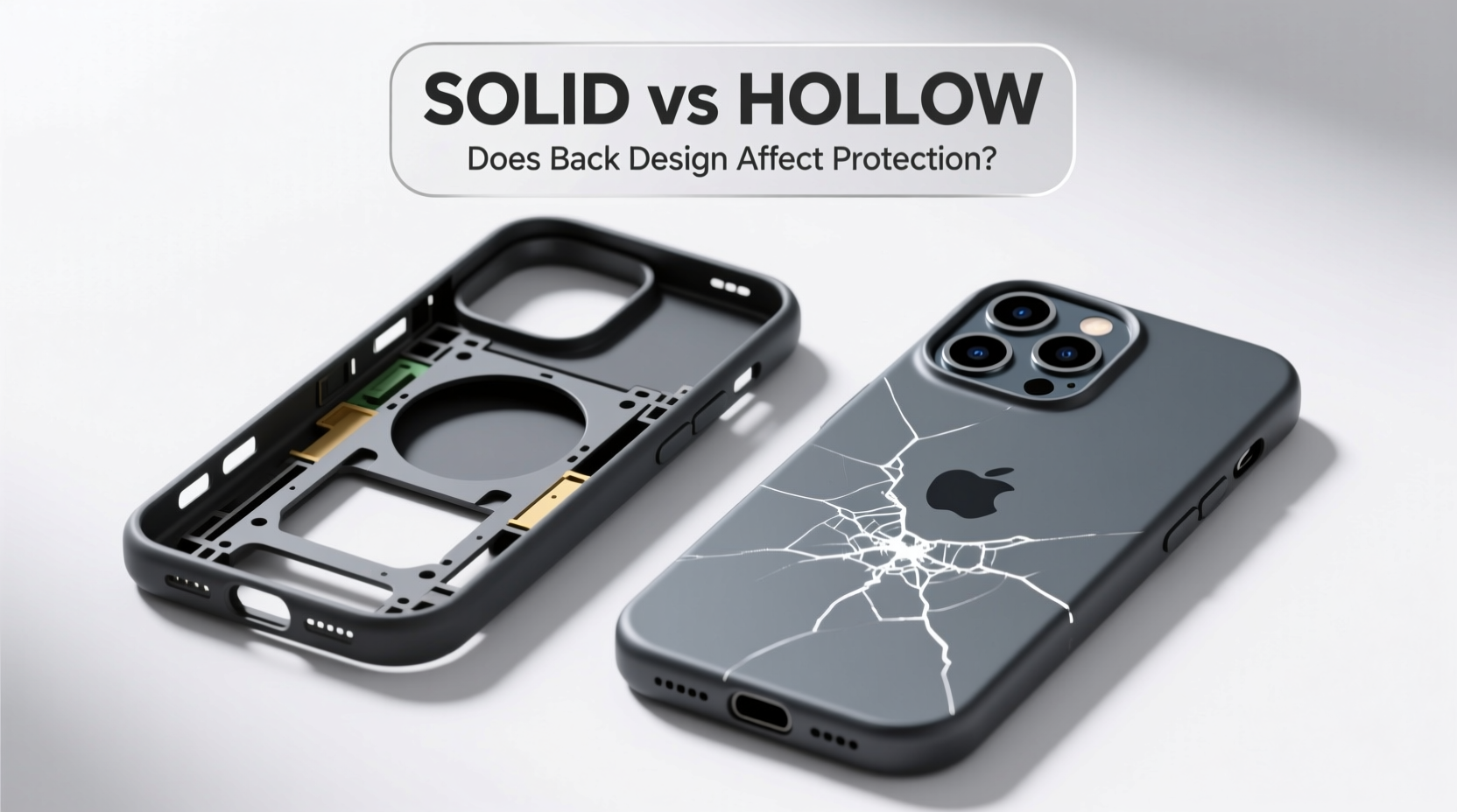 hollowed vs solid iphone case does the back design really matter for protection