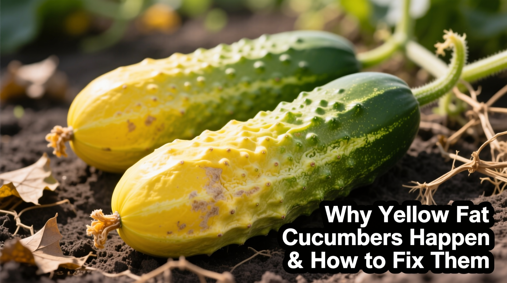 yellow fat cucumbers why how to fix the problem
