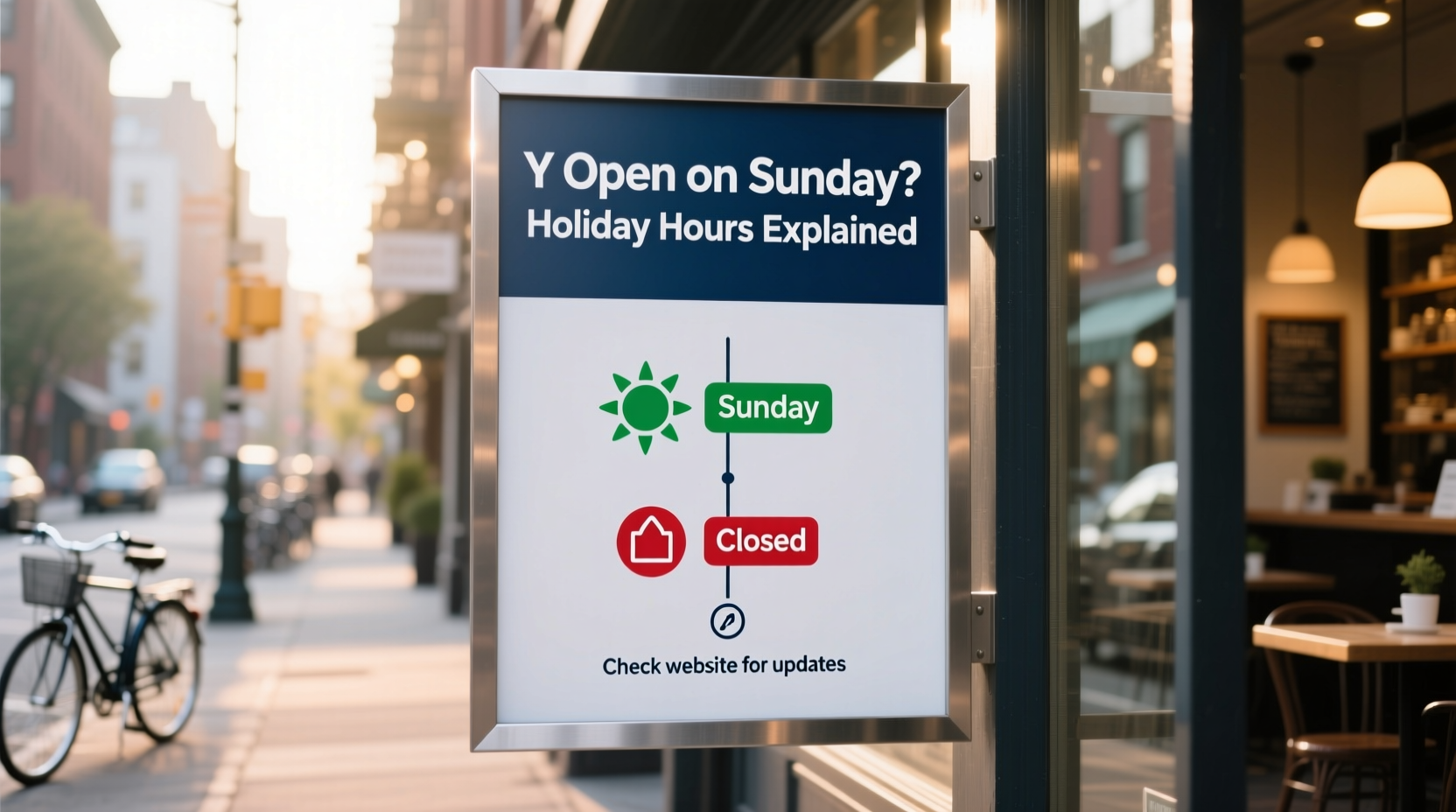 is the y open on sunday