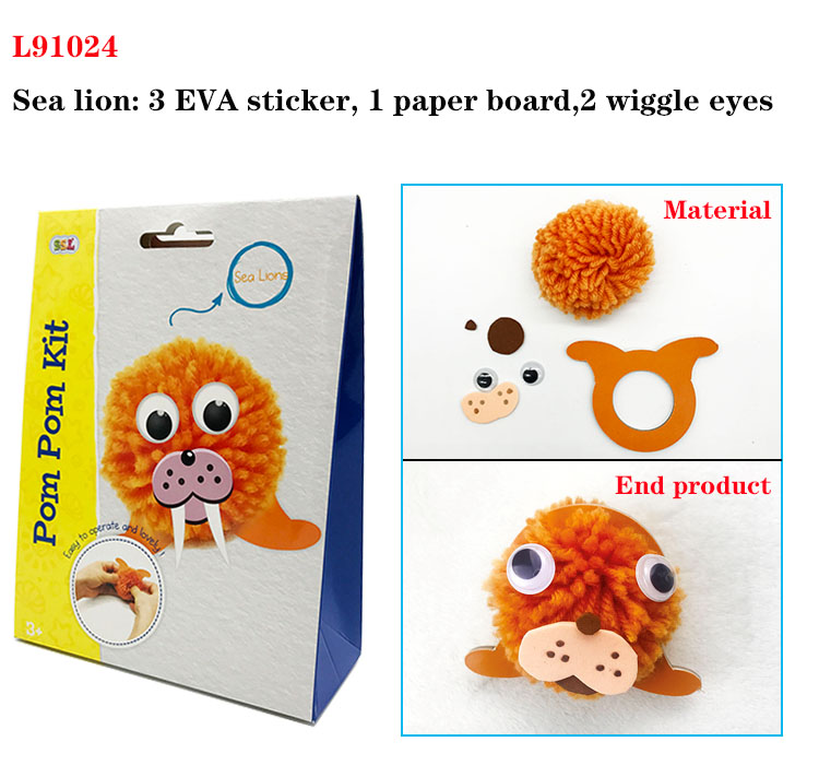 Diy Toys For Kids Woolen Yarn Pom Pom Animal Kit