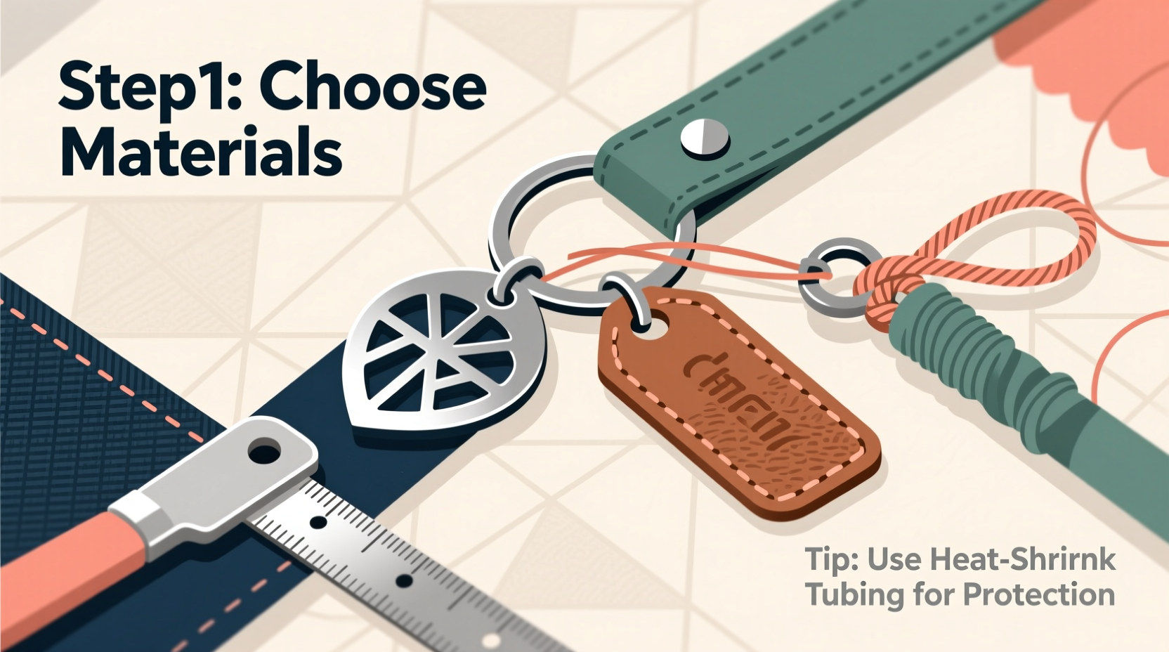 creative guide to crafting durable metal and fabric keychains at home