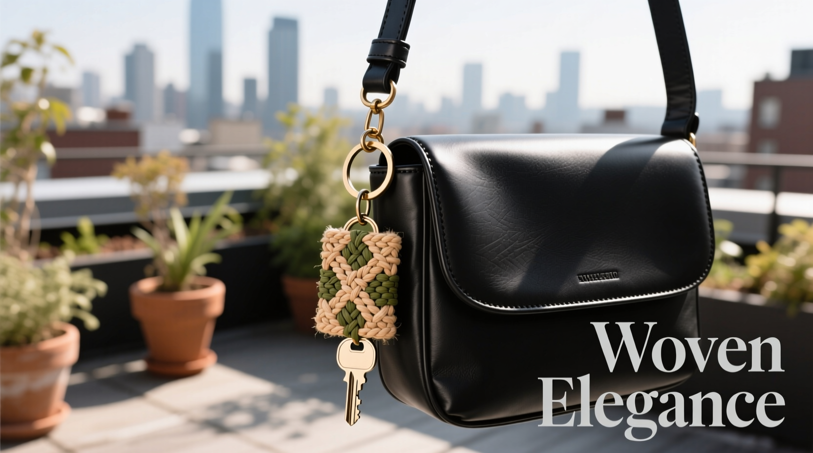 unique and stylish ways to incorporate a weave keychain into your bag look