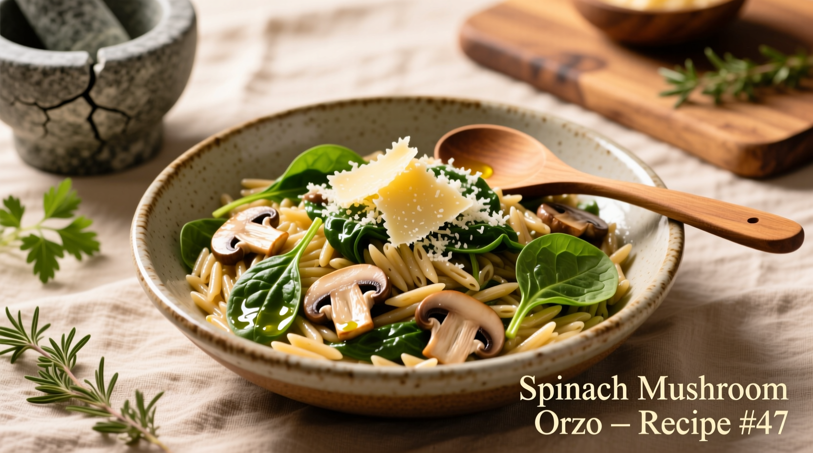 Creamy Spinach Mushroom Orzo: Perfect 30-Minute Dinner