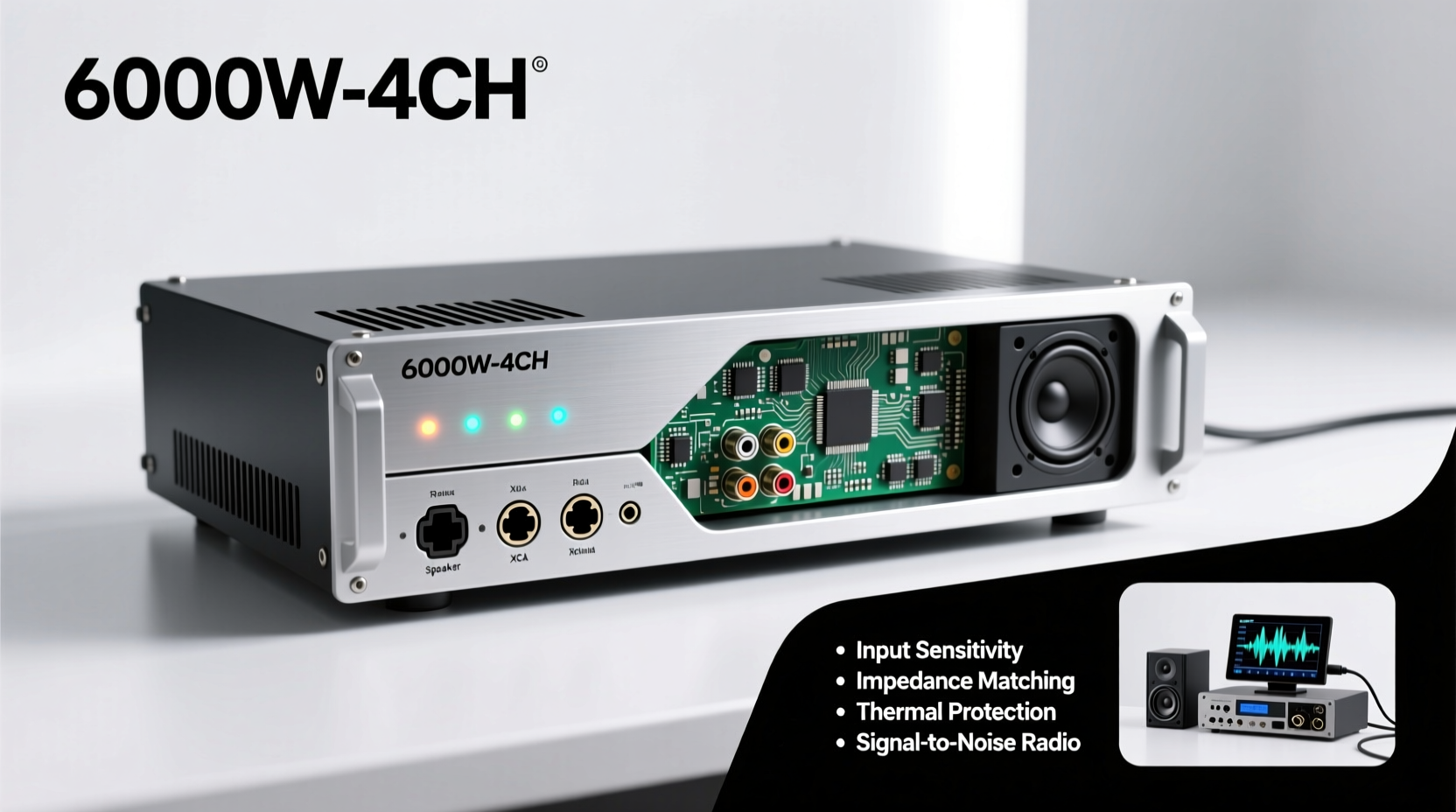 power amplifier 4 channels 6000 watts