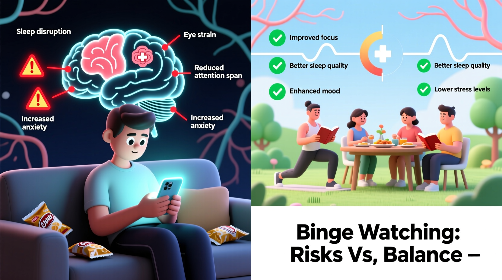is binge watching bad for you health risks side effects