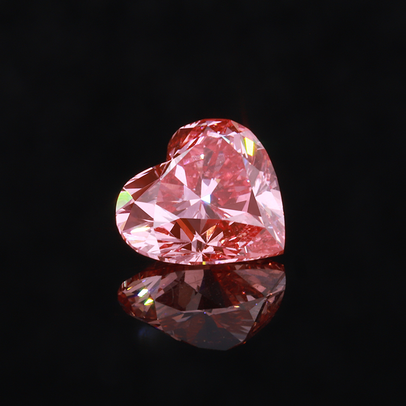 1.25 克拉心形钻石切割粉红色vs净度实验室生长的金刚石cvd igi证书