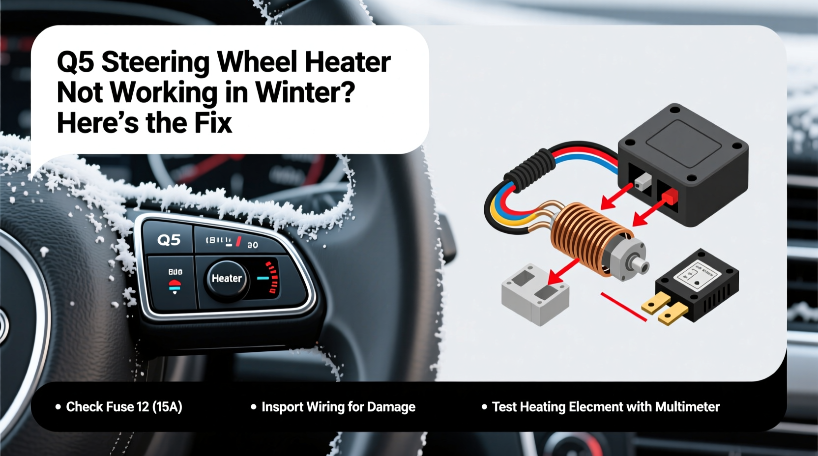 q5 steering wheel heating winter fix