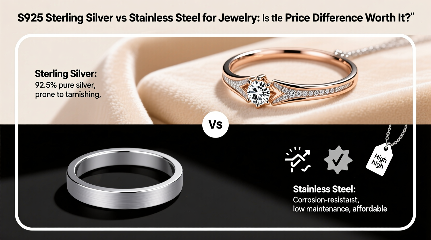 S925 Sterling Silver Vs Stainless Steel For Jewelry Is The Price ...