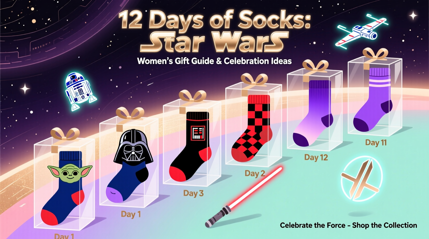 12 days of socks star wars womens