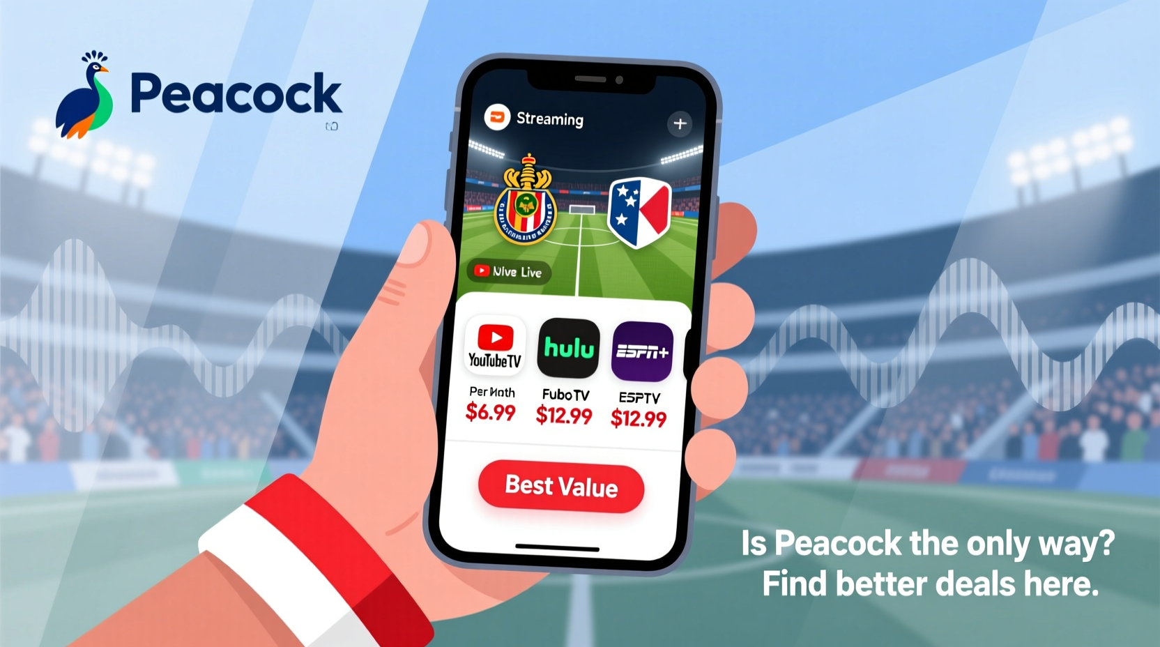 chivas vs america on iphone is peacock the only way to watch or are there better cheaper streams