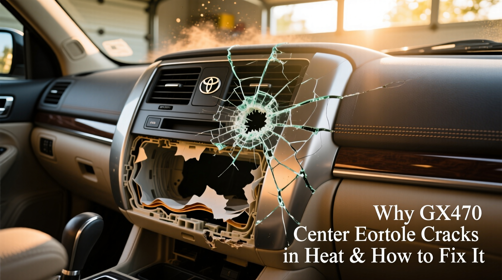 gx470 console cracking heat