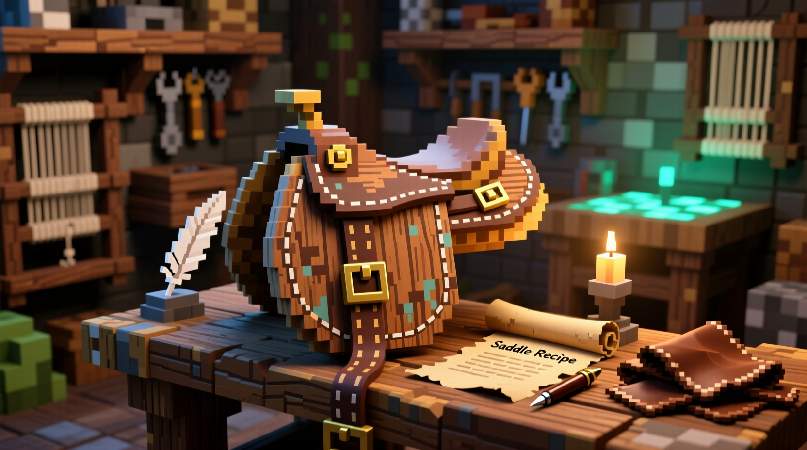 can you craft a saddle in minecraft