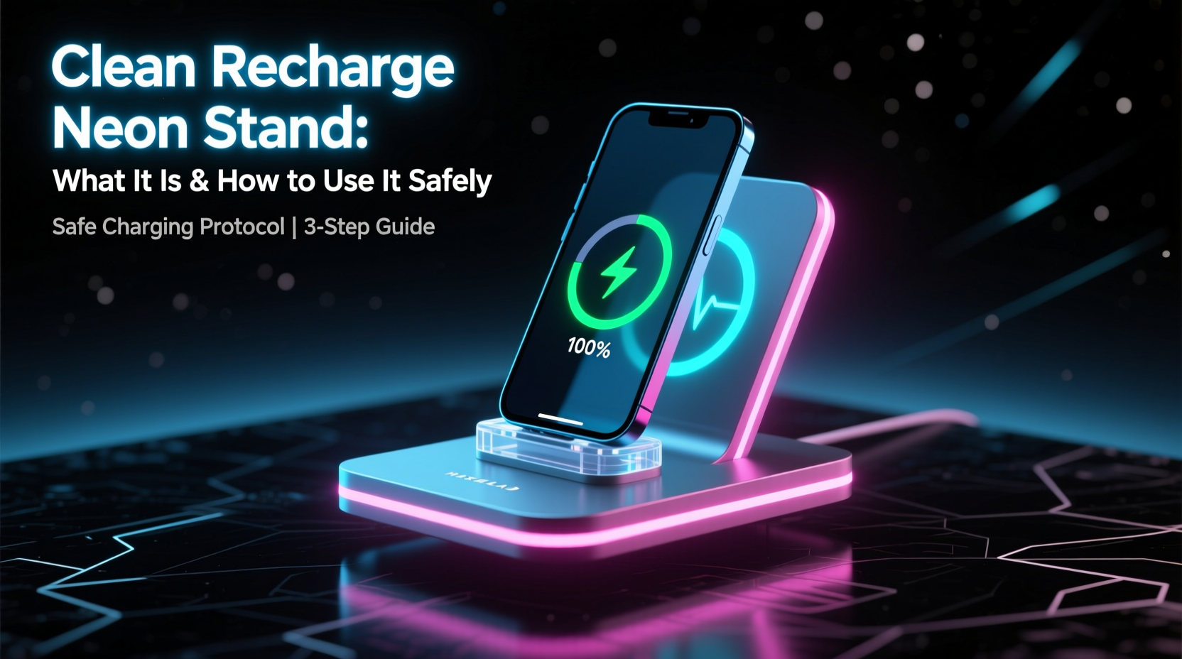 clean recharge neon stand