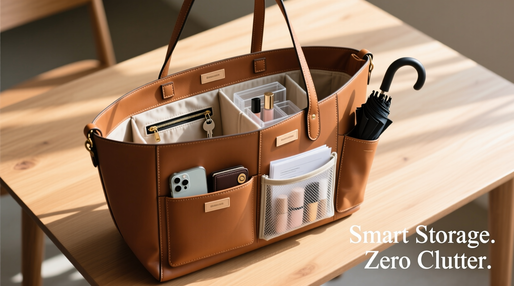smart strategies to organize a large handbag efficiently without the clutter